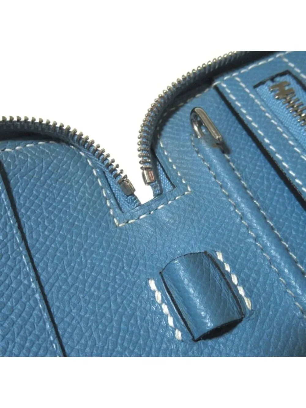 Hermes Veau Epsom Agenda Zip Around Notebook Cover Blue Jean